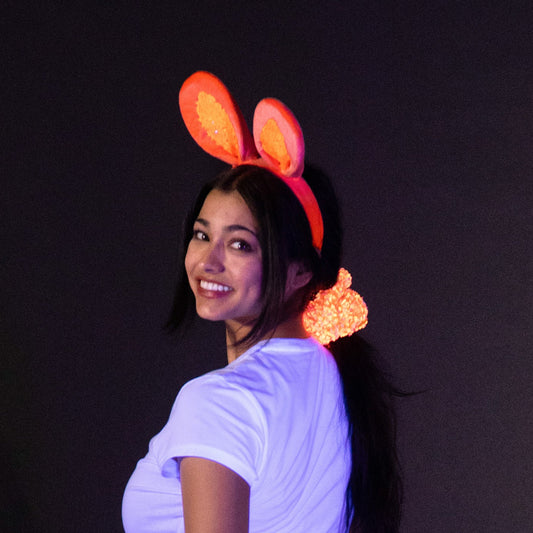 A Leading Role Orange Glow Bunny Ears