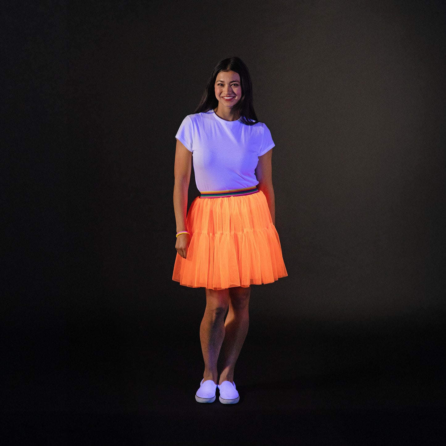 A Leading Role Adult Short Orange Glow Skirt