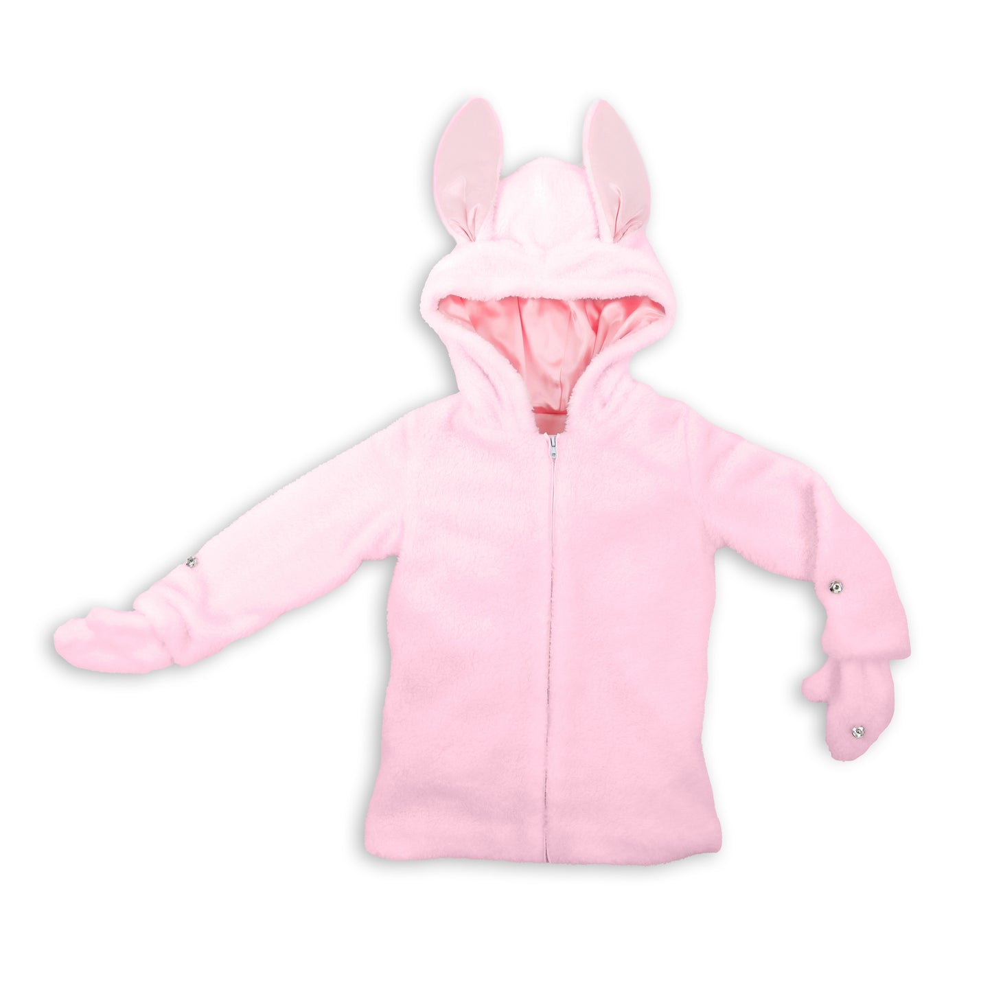 A Leading Role Child Pink Bunny Zip Up Hoodie