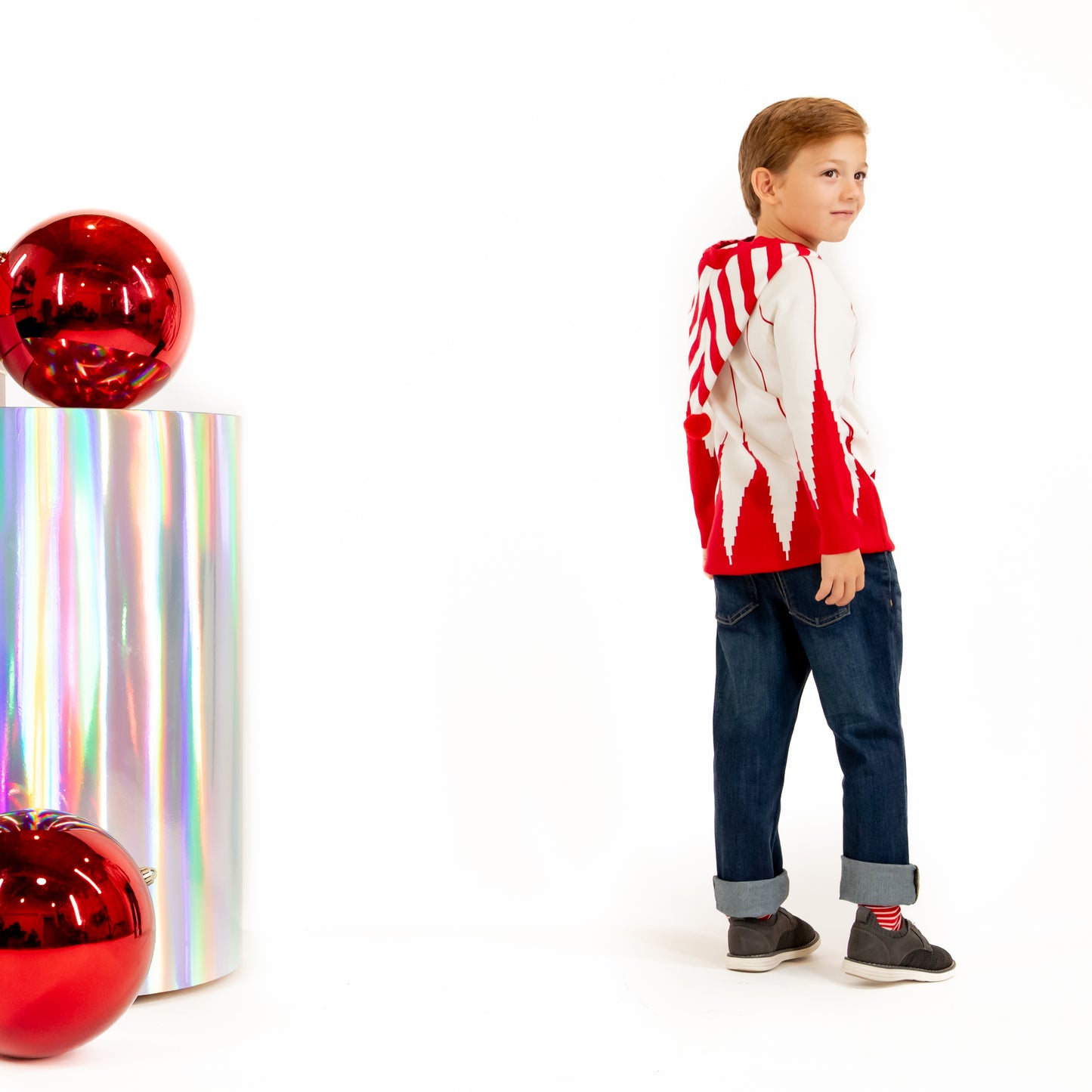 A Leading Role Premium Child Après Patterned Pullover Sweater