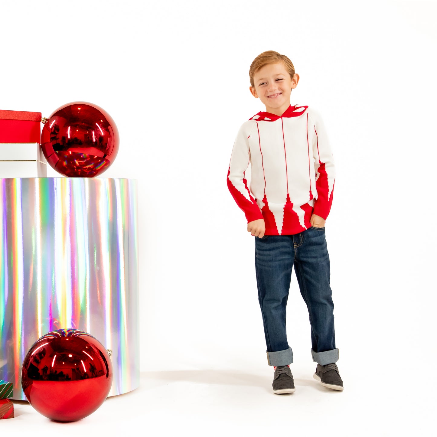 A Leading Role Premium Child Après Patterned Pullover Sweater