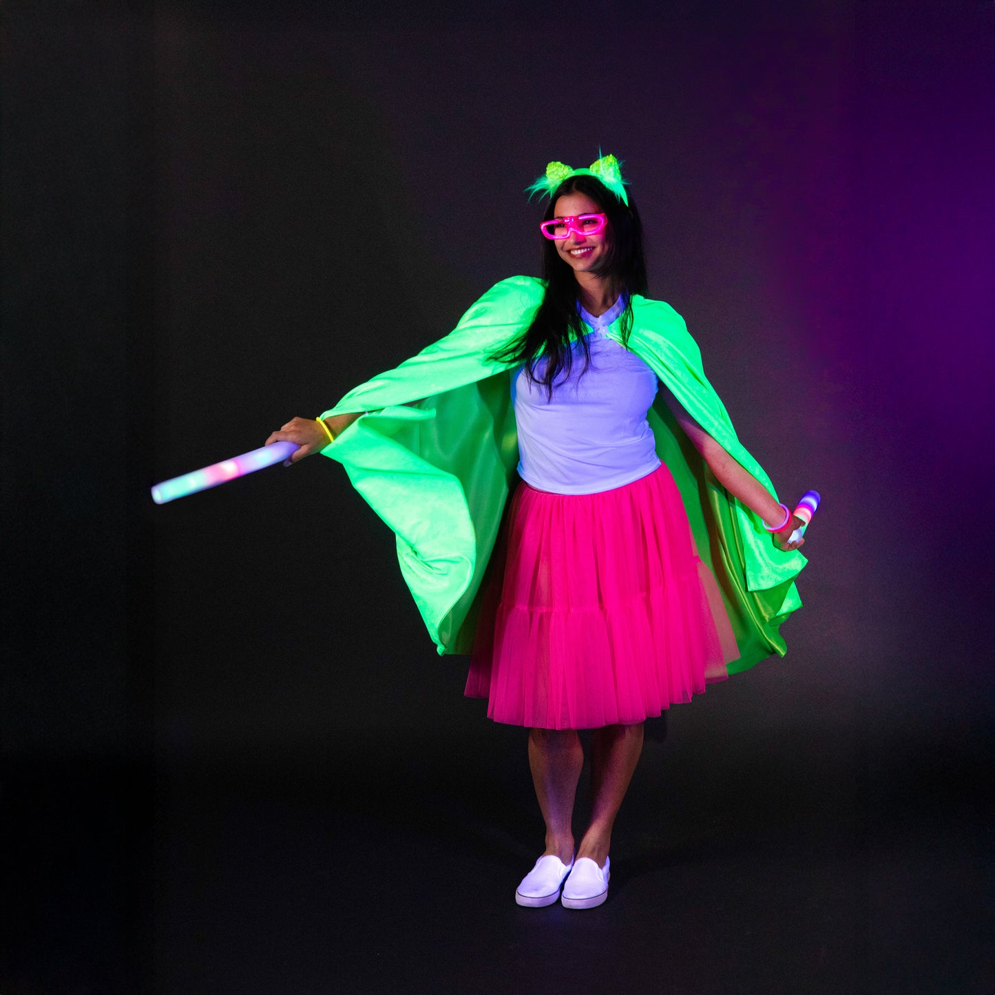 A Leading Role Adult Short Pink Glow Skirt
