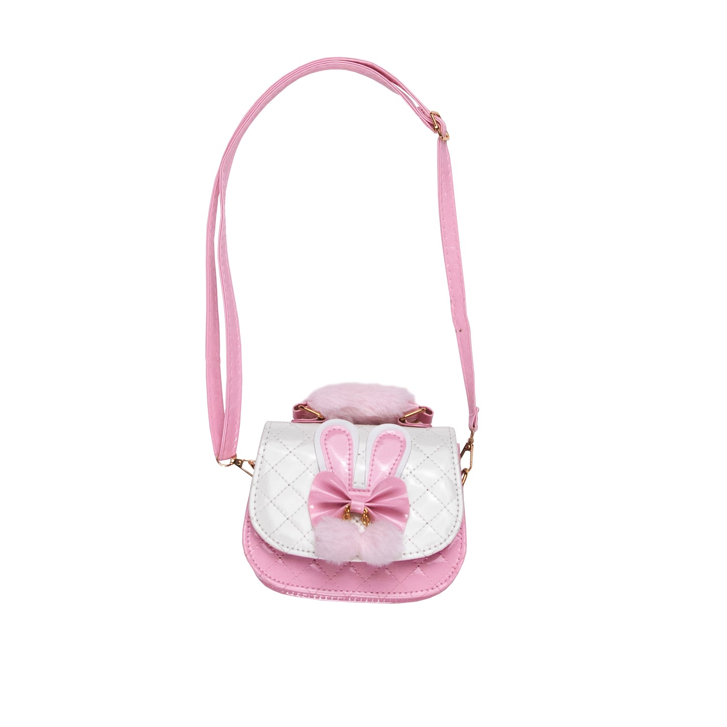 A Leading Role Child Pink and White Bunny Purse