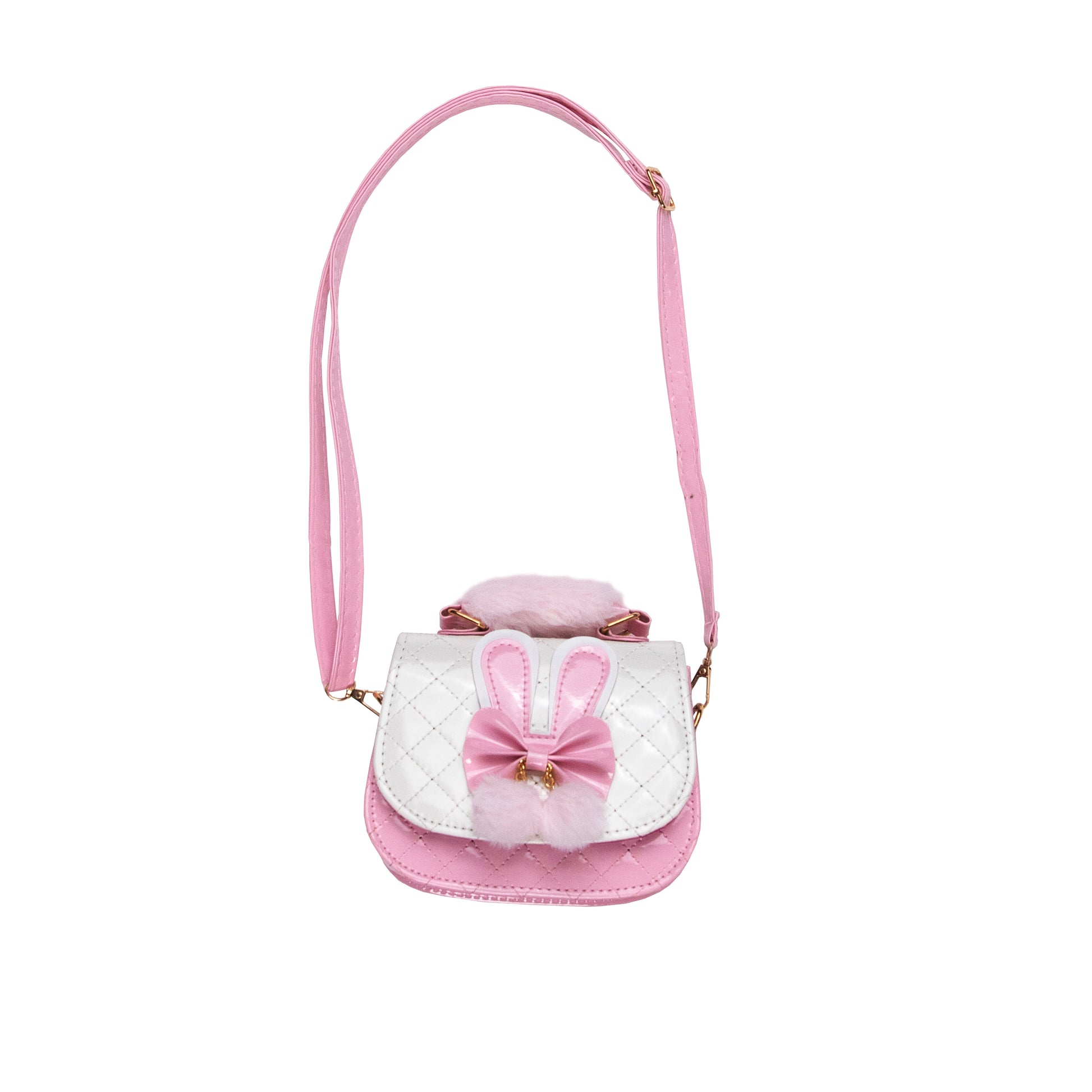 A Leading Role Child Pink and White Bunny Purse