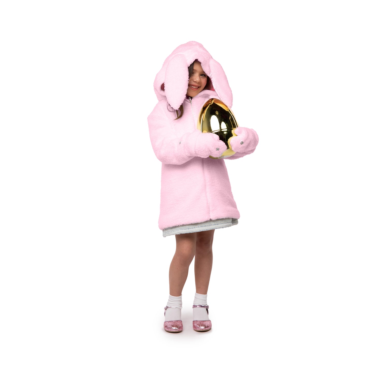 A Leading Role Child Pink Bunny Zip Up Hoodie