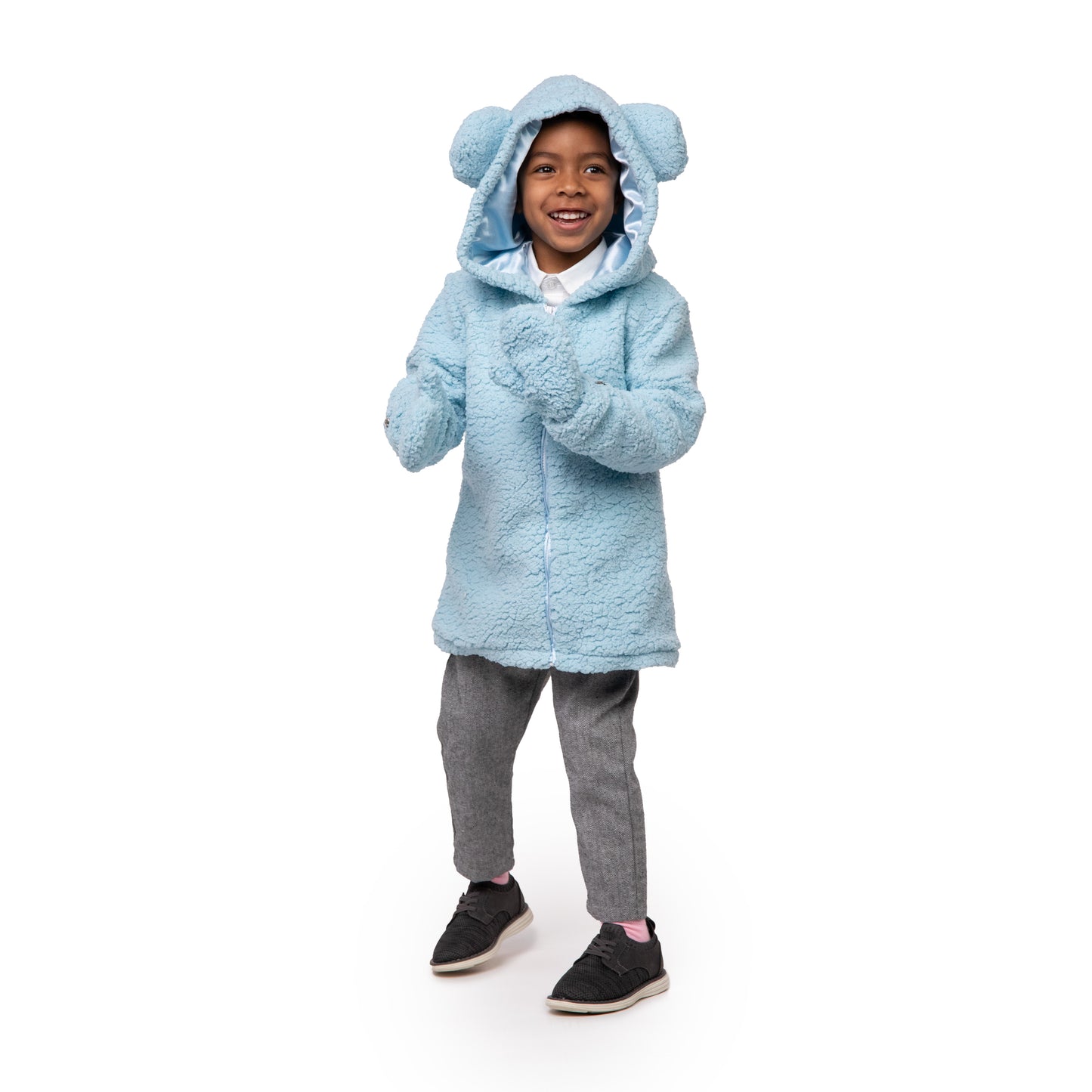 A Leading Role Child Blue Bear Zip Up Hoodie