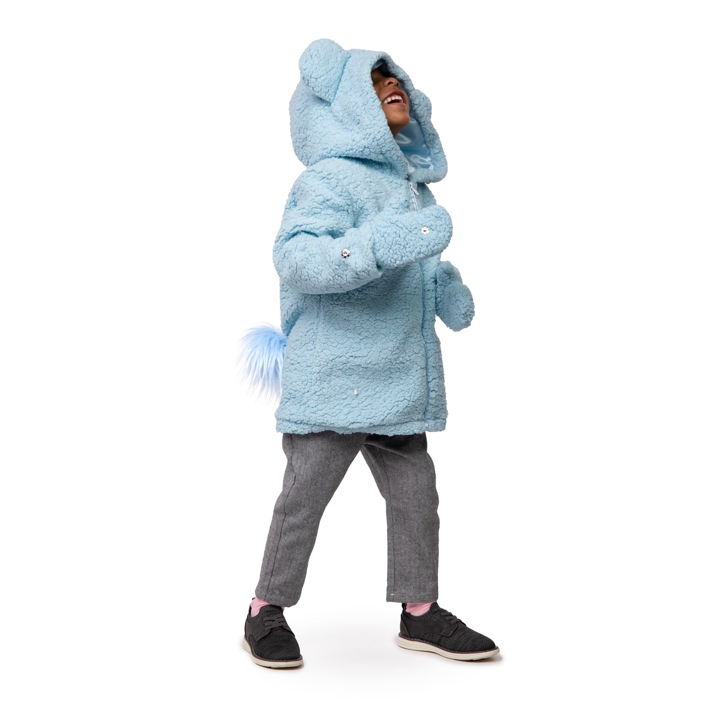 A Leading Role Child Blue Bear Zip Up Hoodie