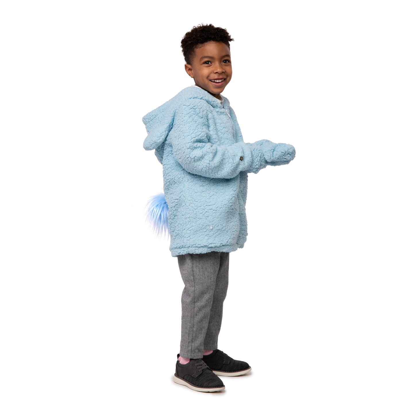 A Leading Role Child Blue Bear Zip Up Hoodie