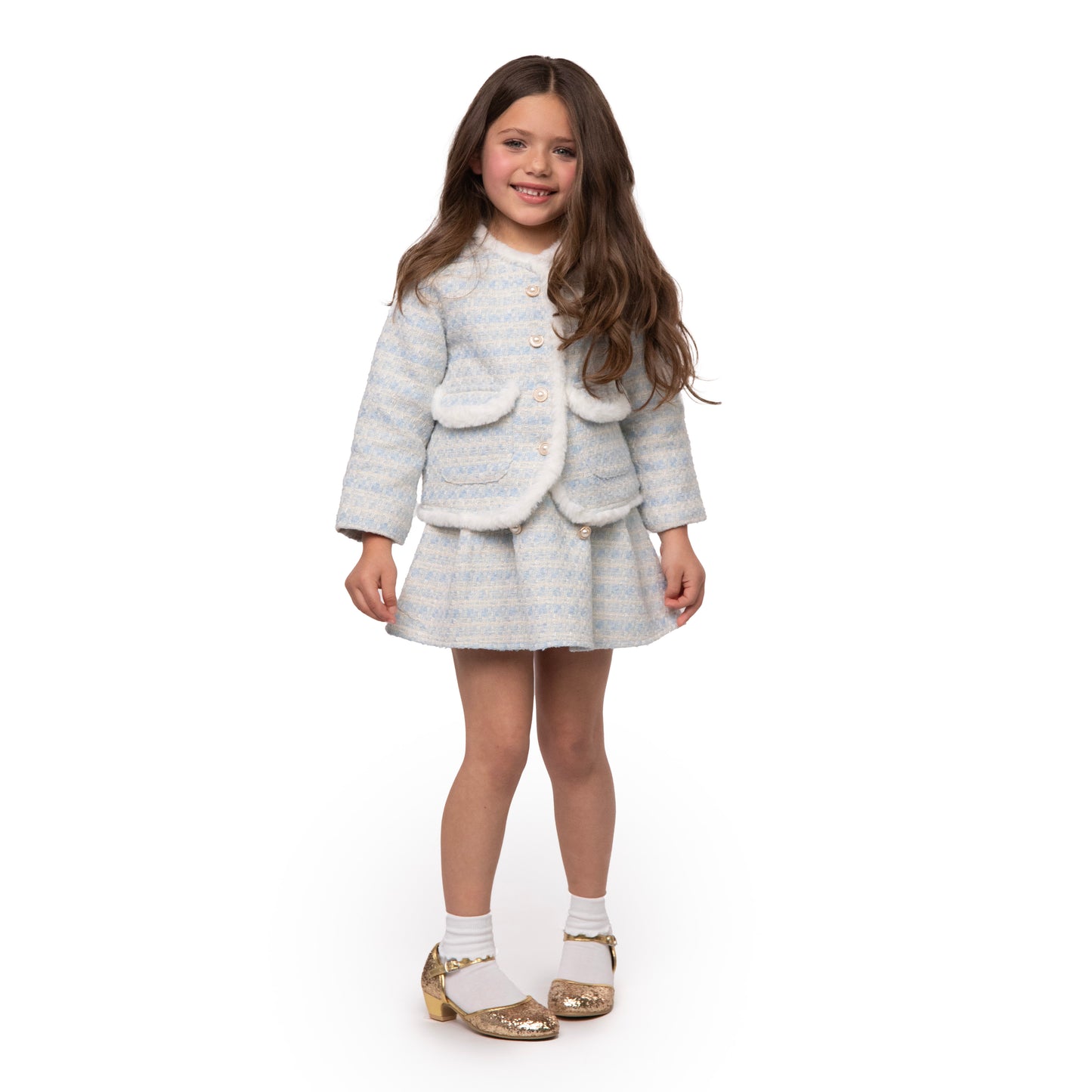 A Leading Role Child Tweed Jacket and Skirt