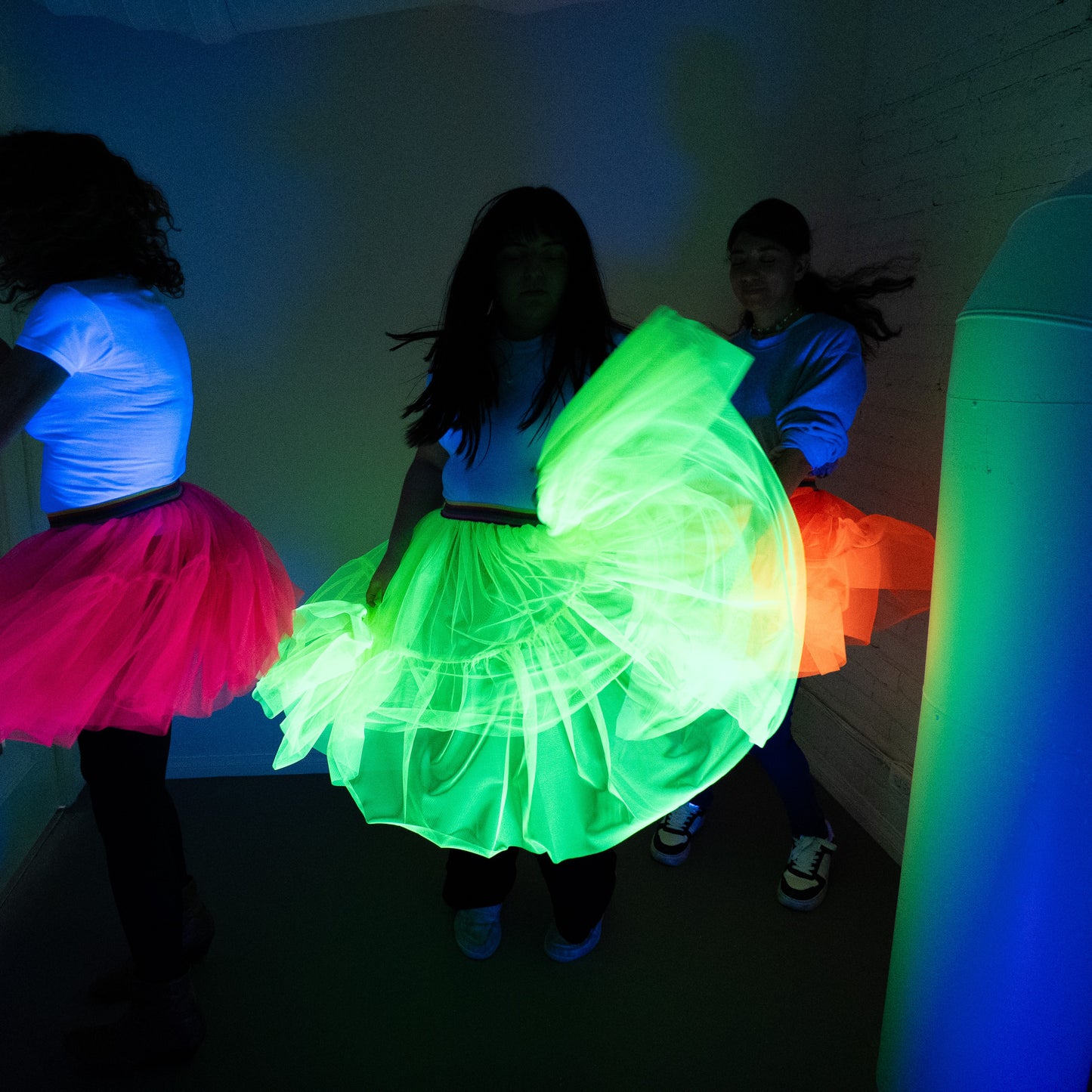 A Leading Role Child Long Green Glow Skirt
