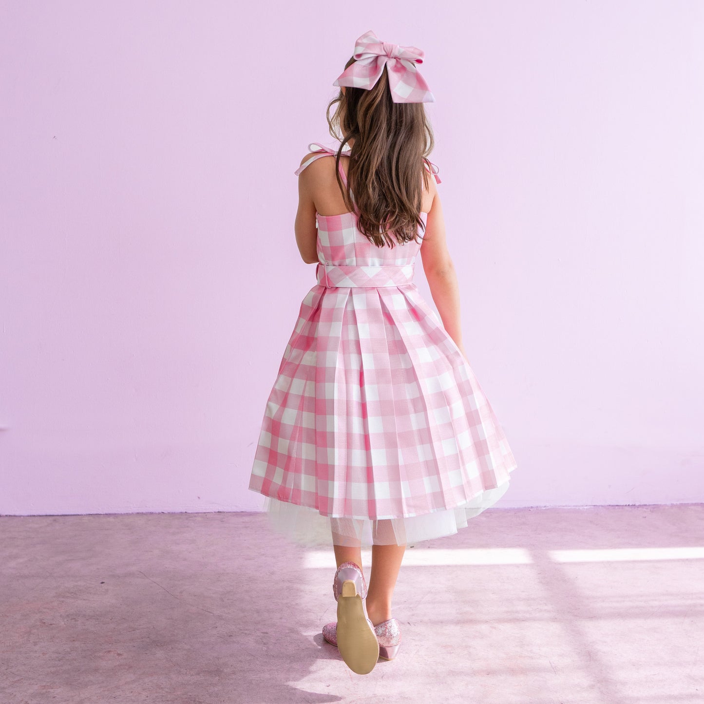 Mattel Barbie Pink Gingham Premium Child Dress Up - Barbie The Movie