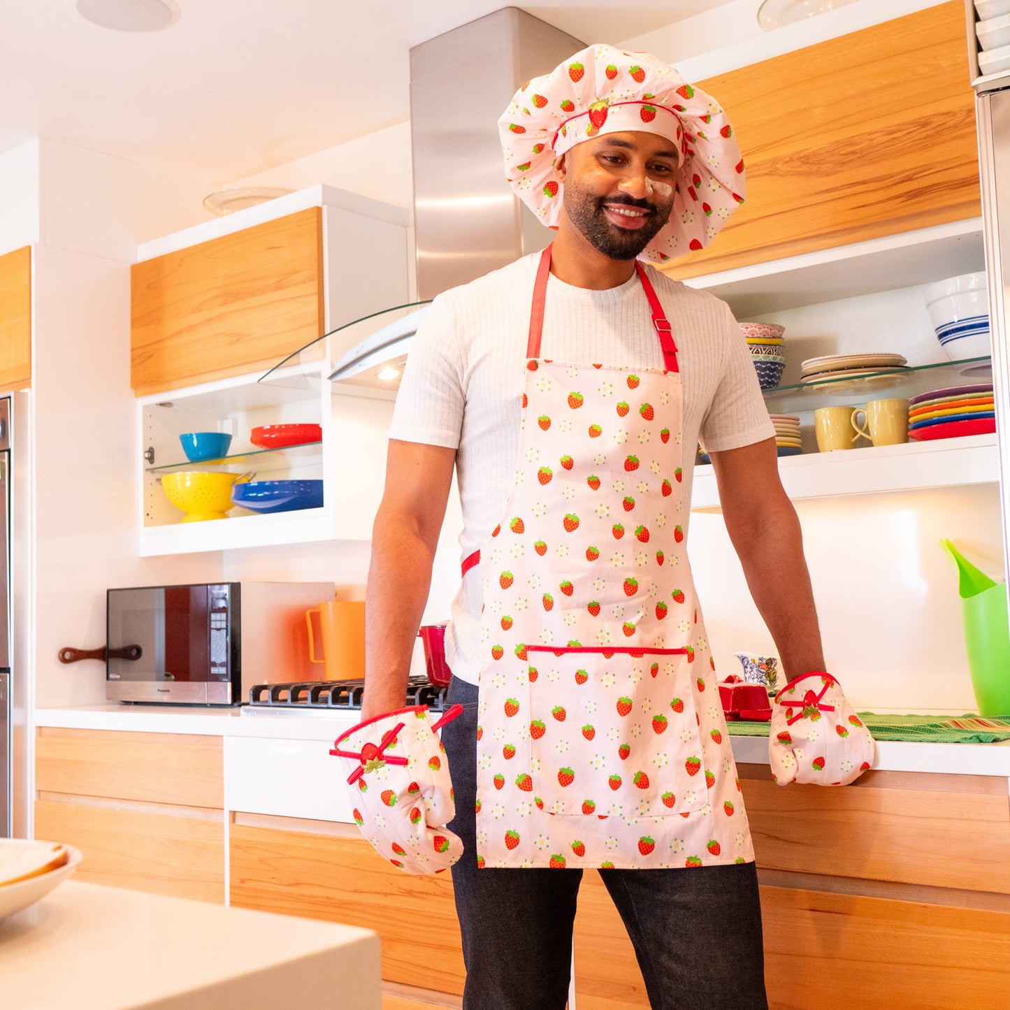 A Leading Role x Strawberry Shortcake Premium Adult Tall Chef Hat