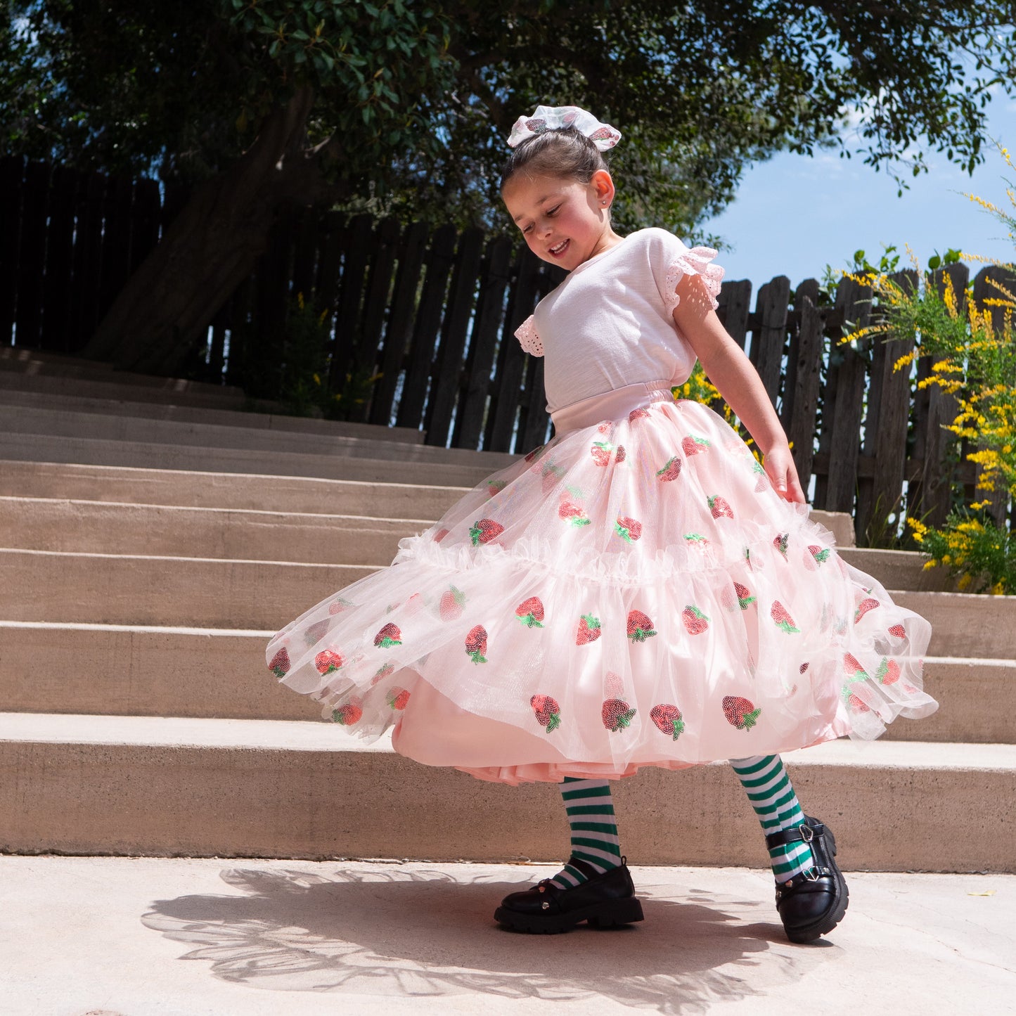 A Leading Role x Strawberry Shortcake Premium Child Strawberry Sequin Skirt