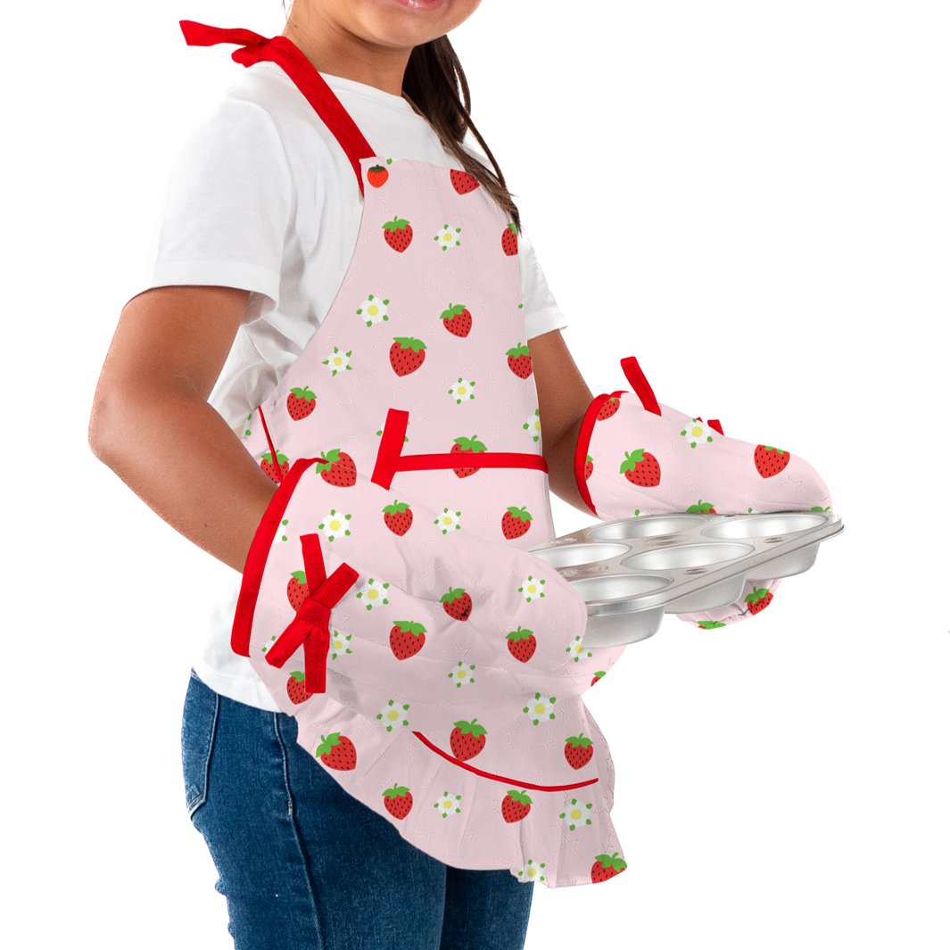 A Leading Role x Strawberry Shortcake Child Cooking Oven Mitts Dress Up