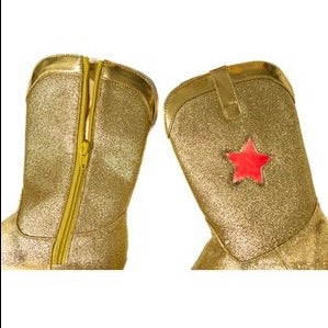 A Leading Role Premium Gold Sparkle Boots