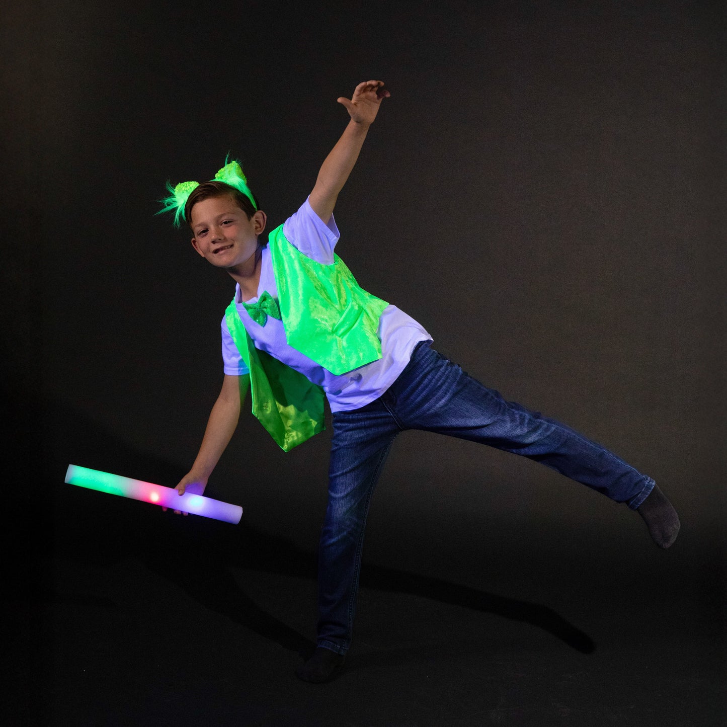 A Leading Role Child Green Glow Vest