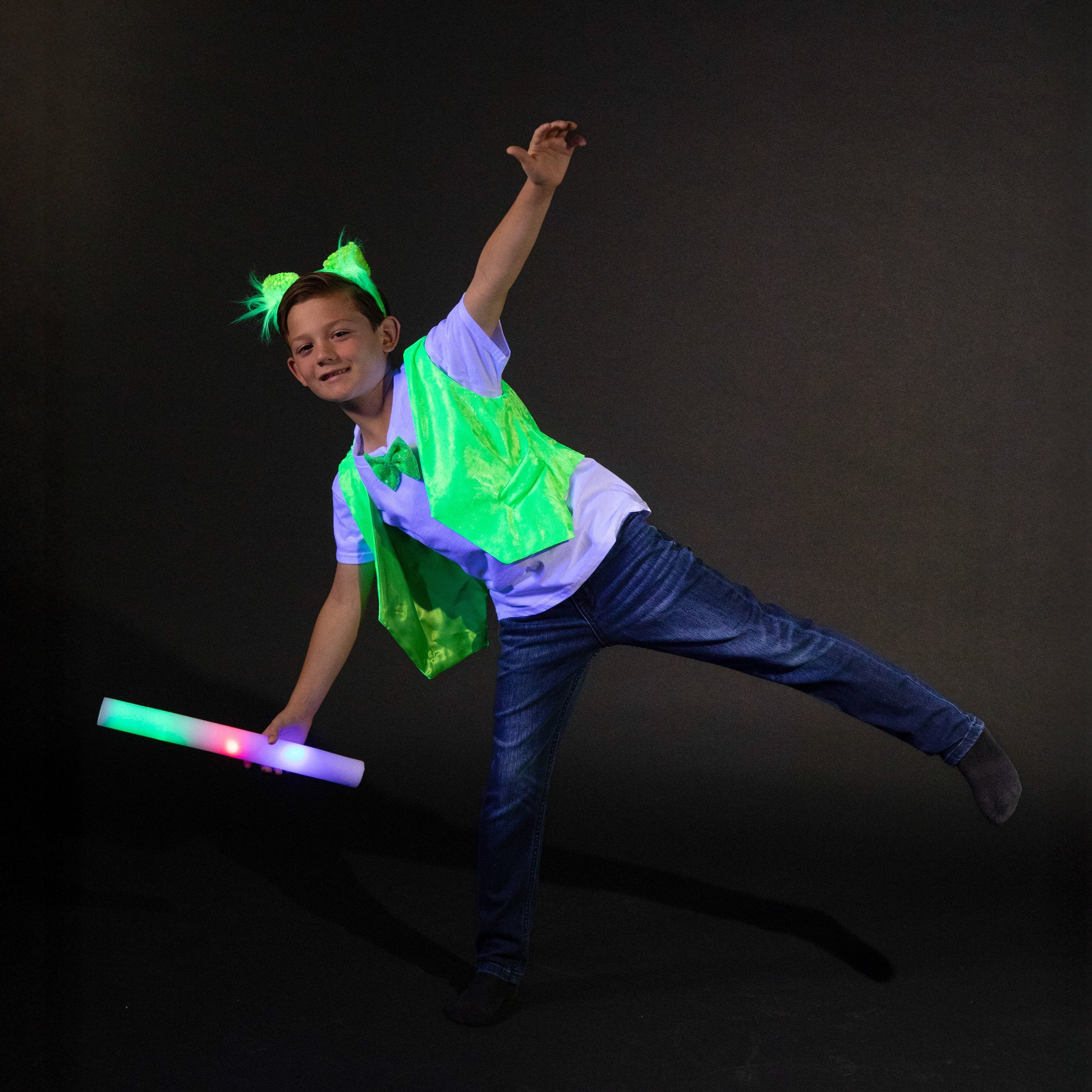 A Leading Role Child Green Glow Vest