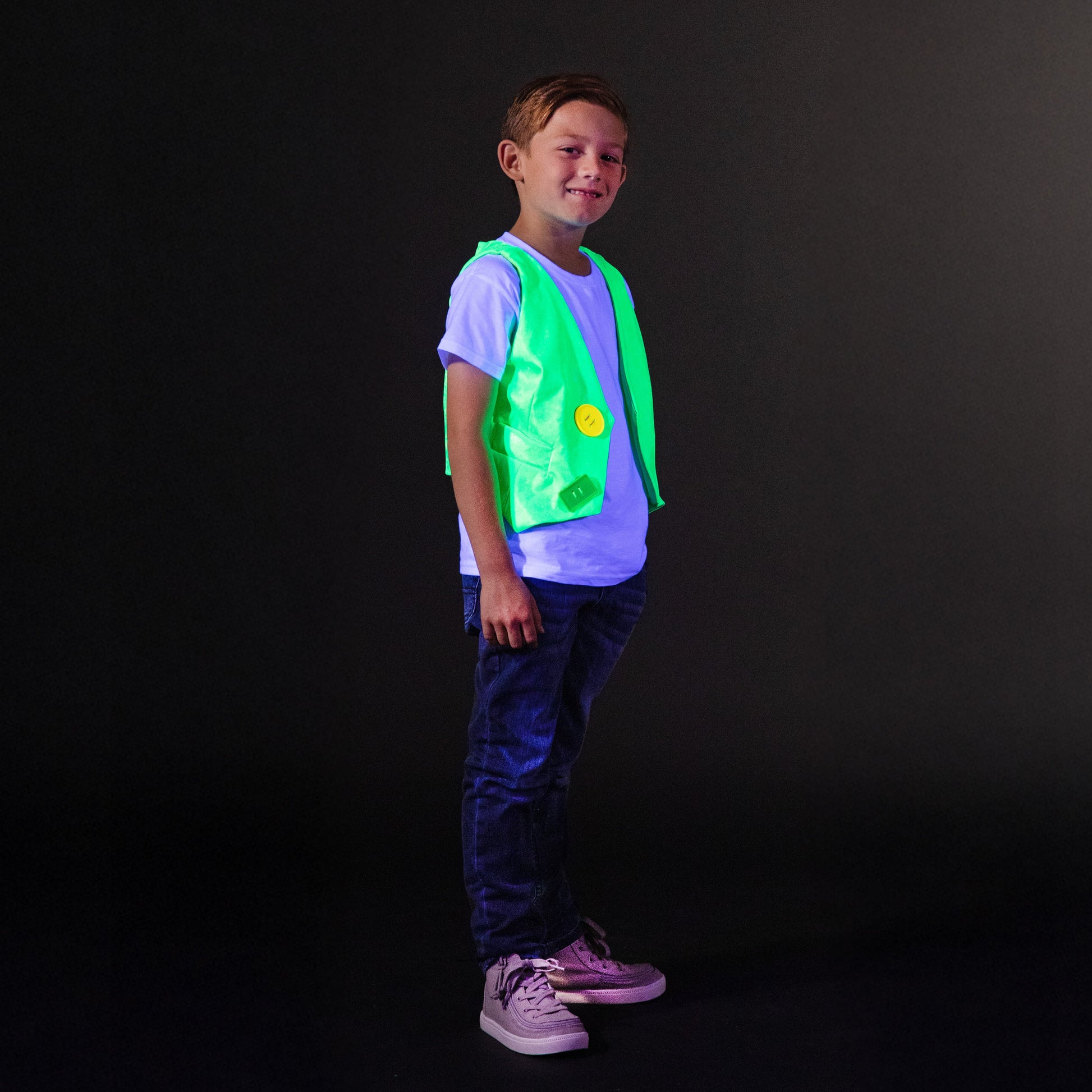 A Leading Role Child Green Glow Vest