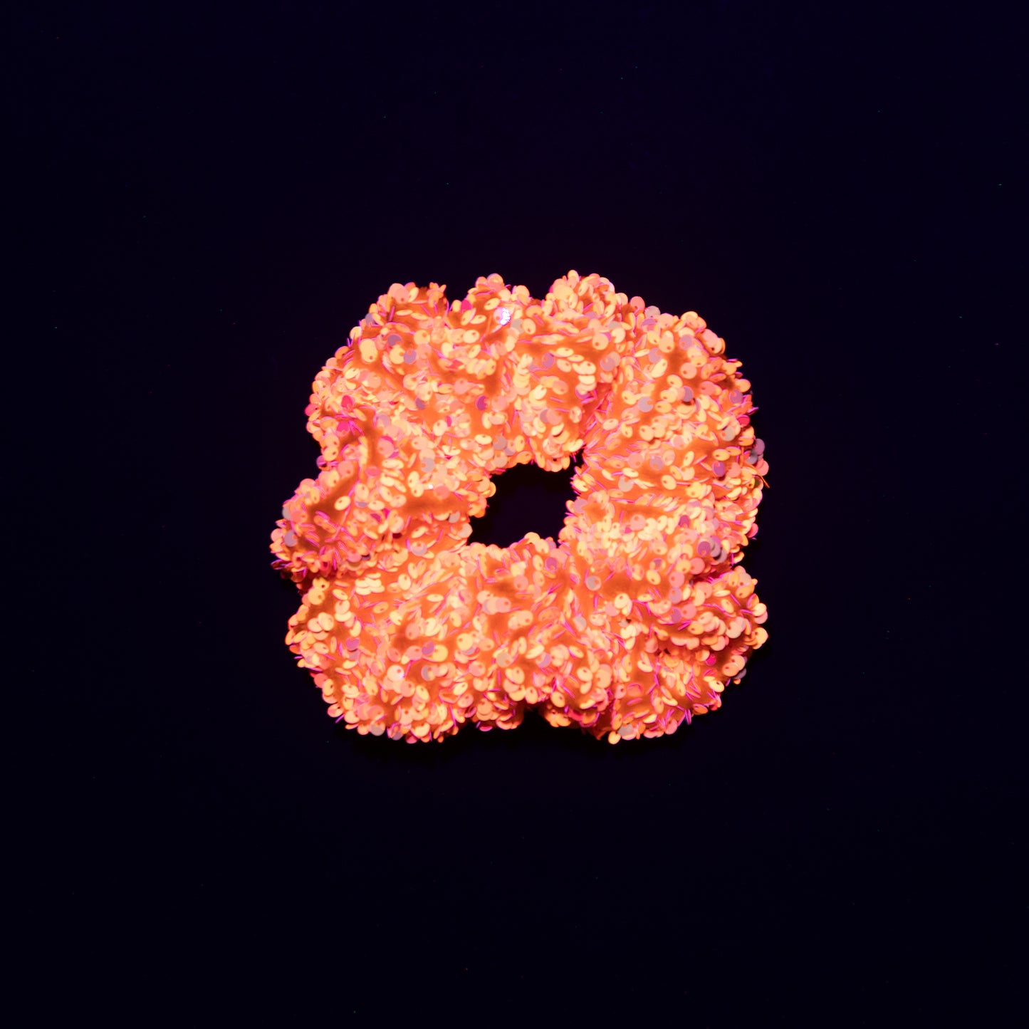 A Leading Role Orange Sparkle Glow Scrunchie