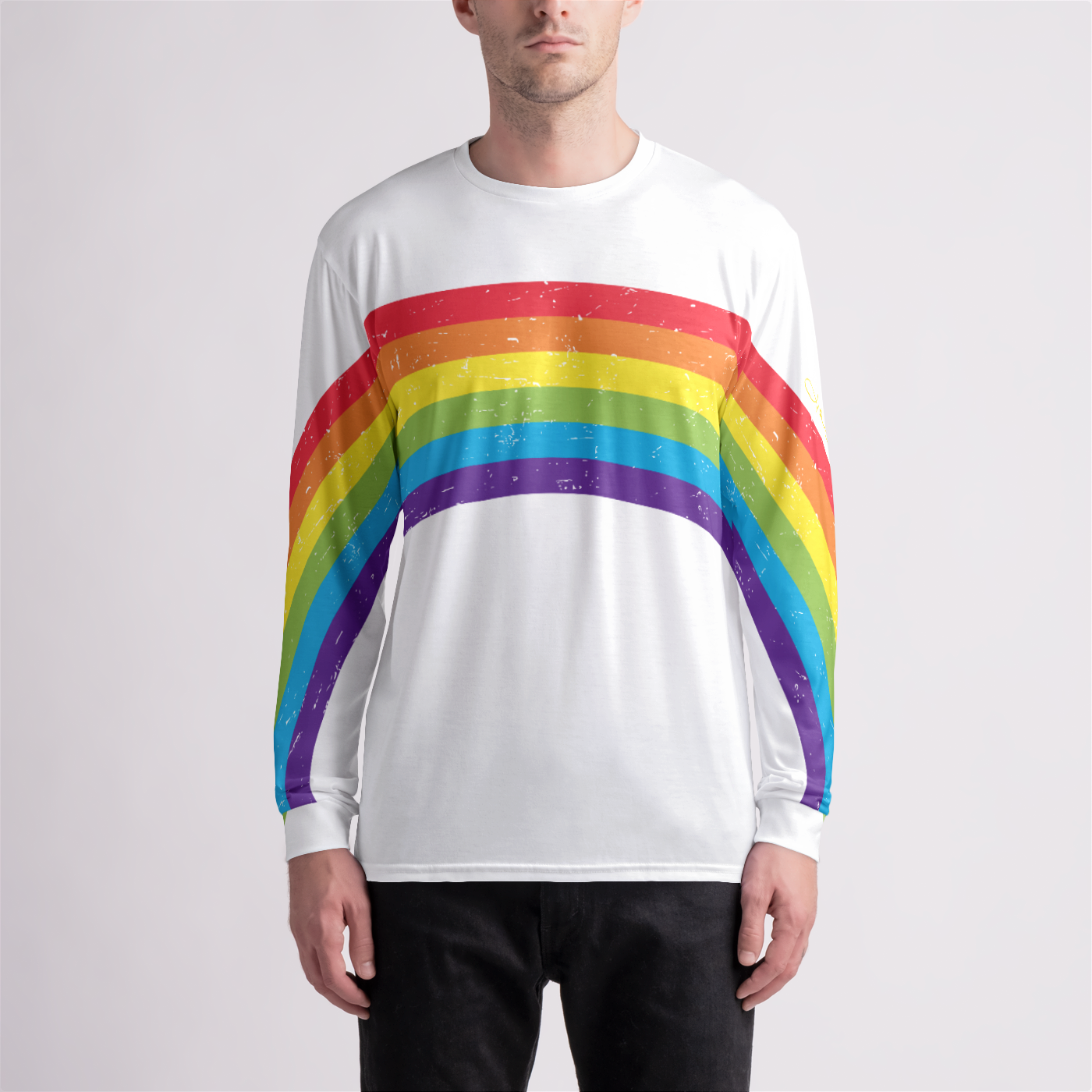 ALR x Lisa D Vintage Rainbow Unisex Crew Relaxed Long Sleeve Tee