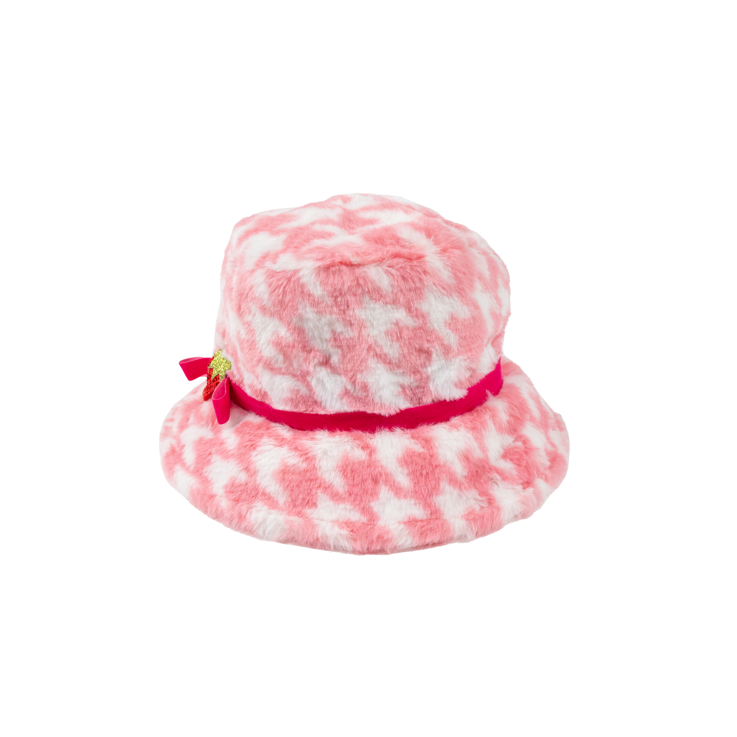 A Leading Role x Strawberry Shortcake Premium Adult Strawberry Parfait Houndstooth Bucket Hat