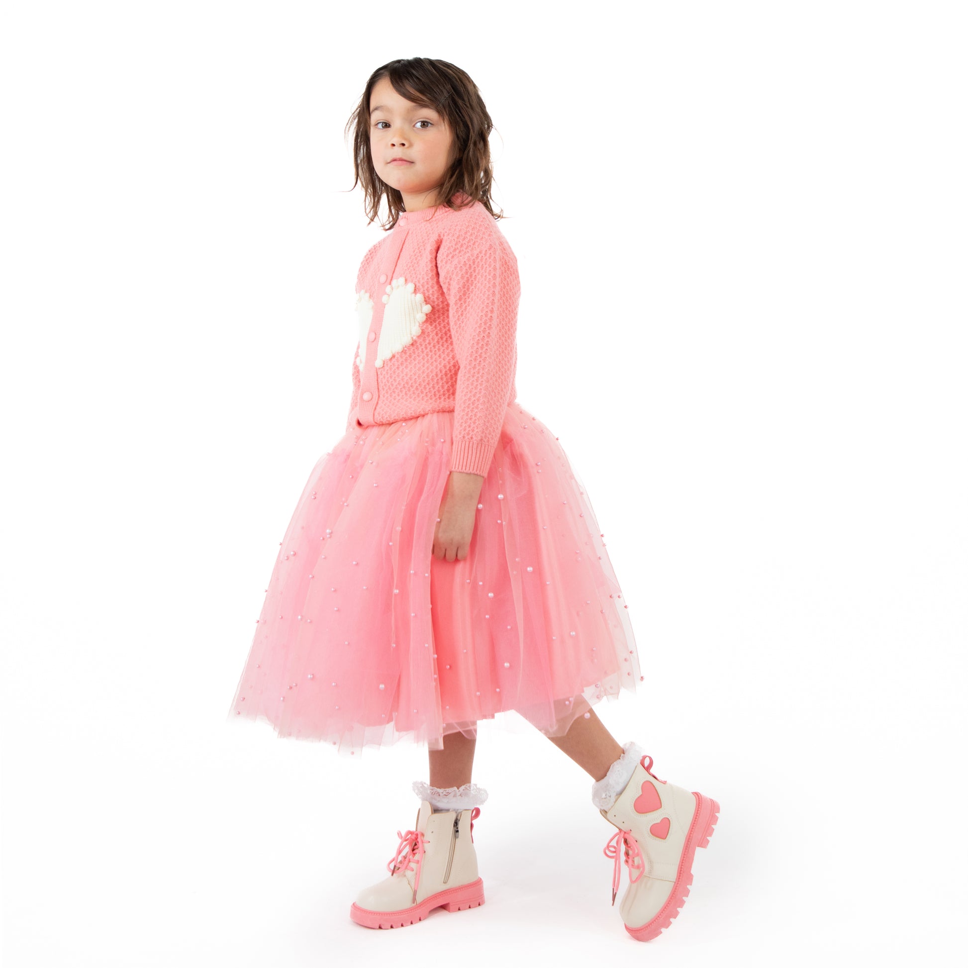 A Leading Role Child Sweetheart Cardigan