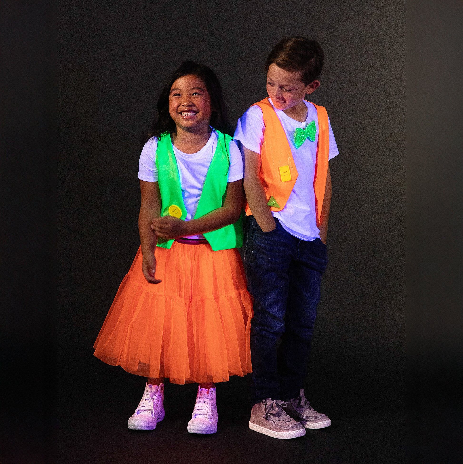 A Leading Role Child Short Orange Glow Skirt