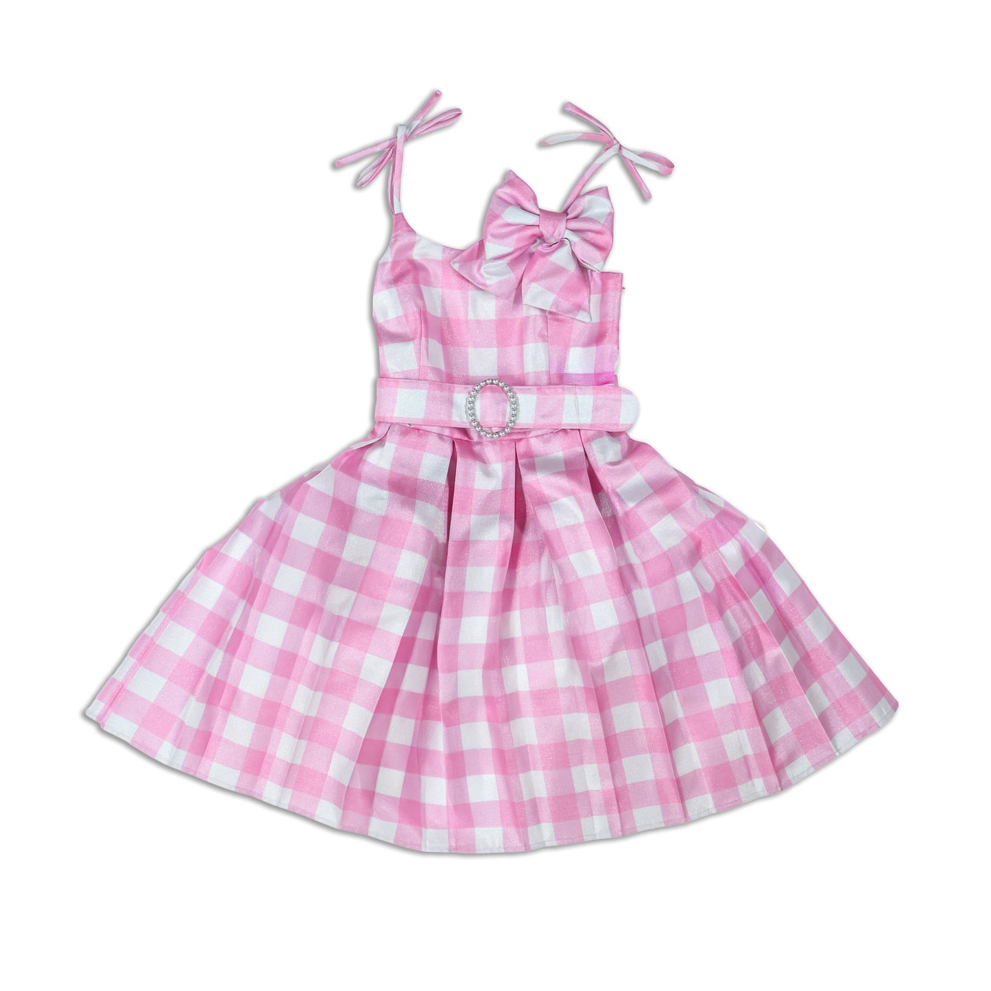 A Leading Role x Mattel Barbie Pink Gingham Premium Child Dress Up - Barbie The Movie
