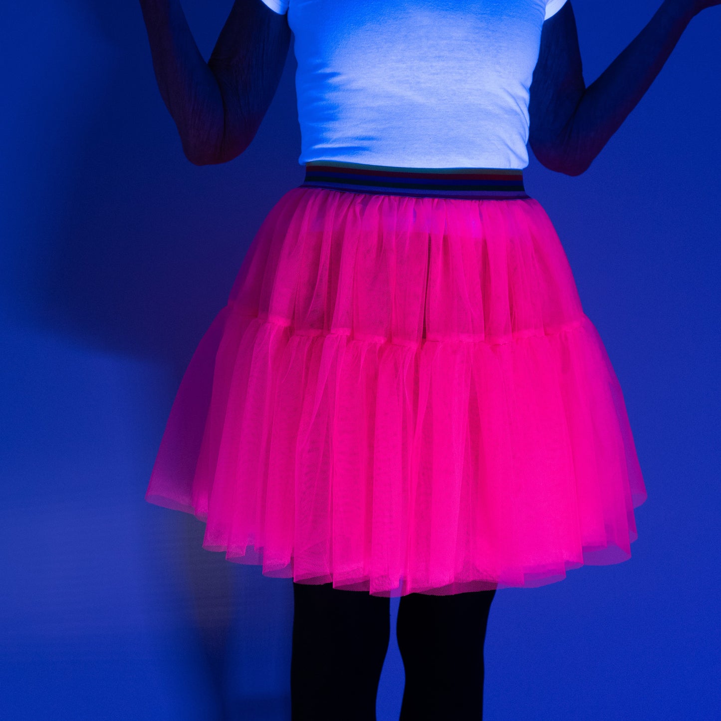 A Leading Role Premium Child Short Neon Pink Tulle Skirt