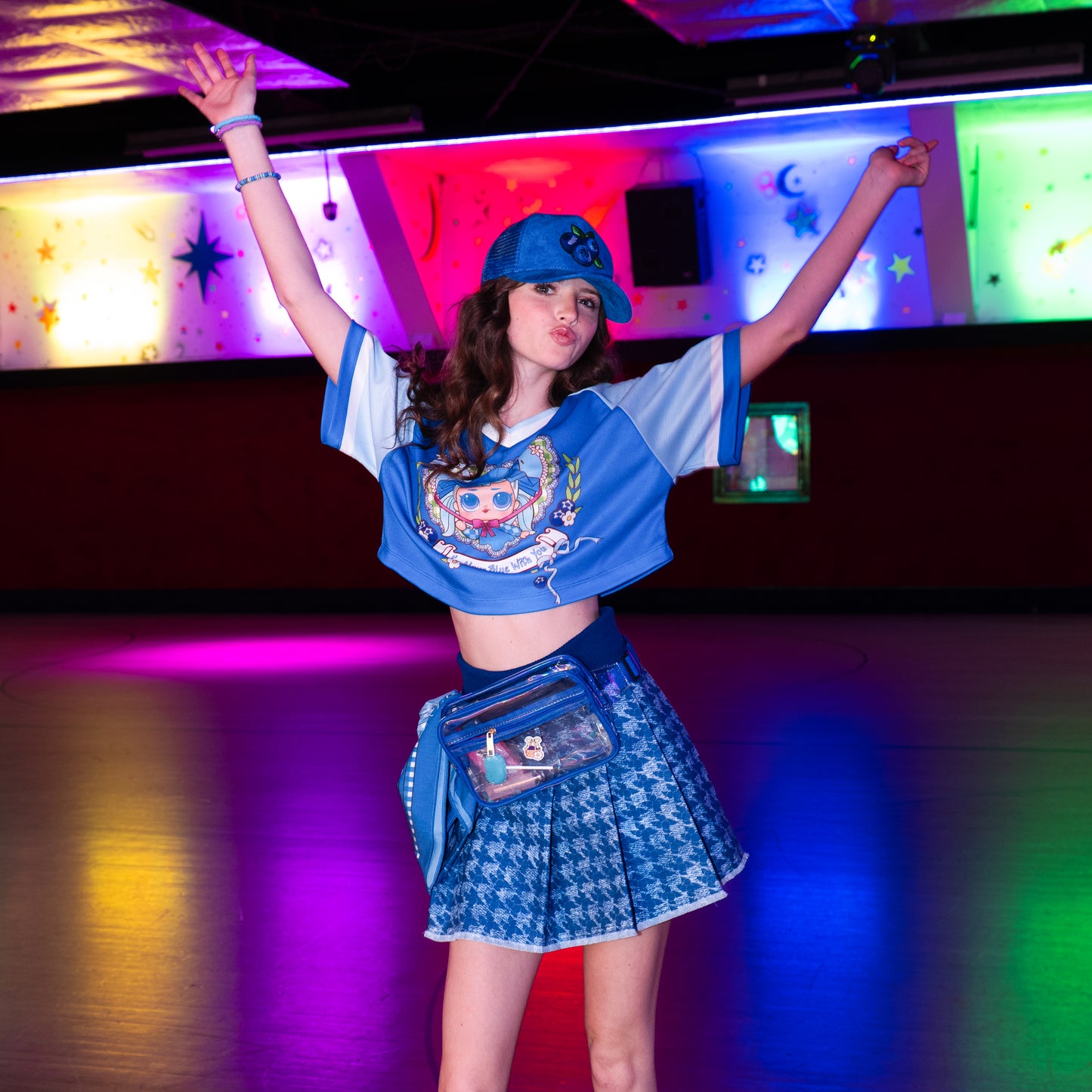 LOL Surprise! x Strawberry Shortcake Blueberry Muffin Retro Mesh Trucker Hat