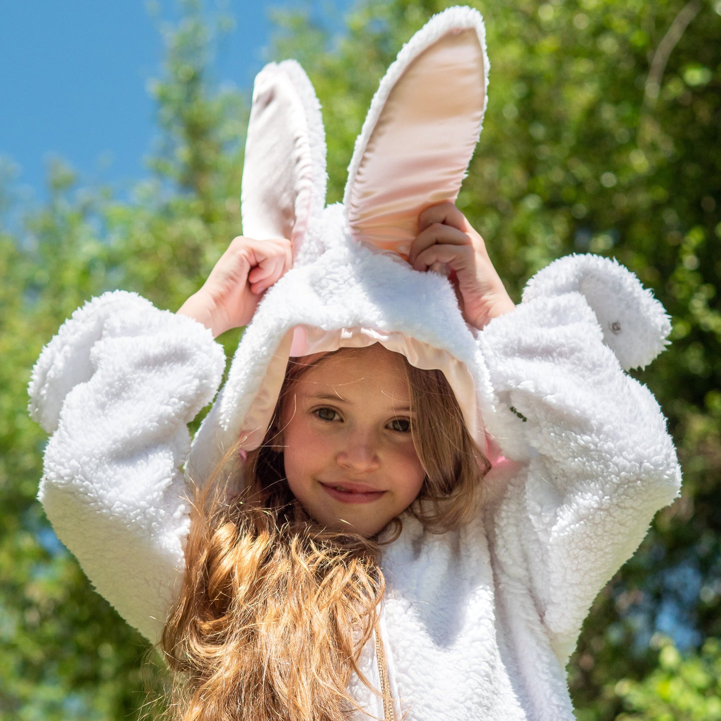 A Leading Role Premium Child Fuzzy Bunny Zip-Up Jacket