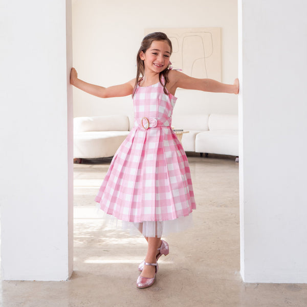 A Leading Role x Mattel Premium Barbie The Movie Barbie Pink Gingham Child Dress Up