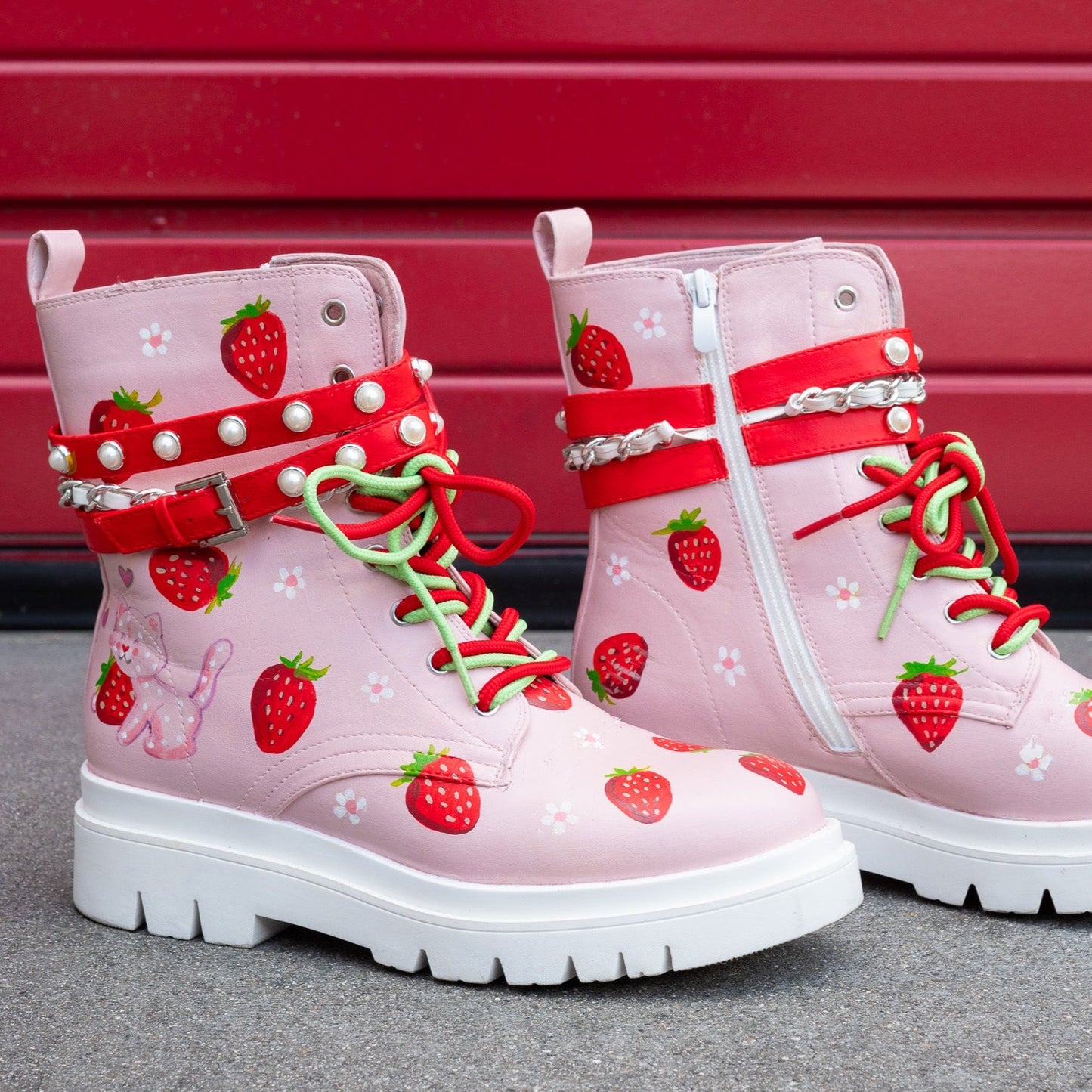 A Leading Role x Strawberry Shortcake Limited Edition Adult Custom Boots