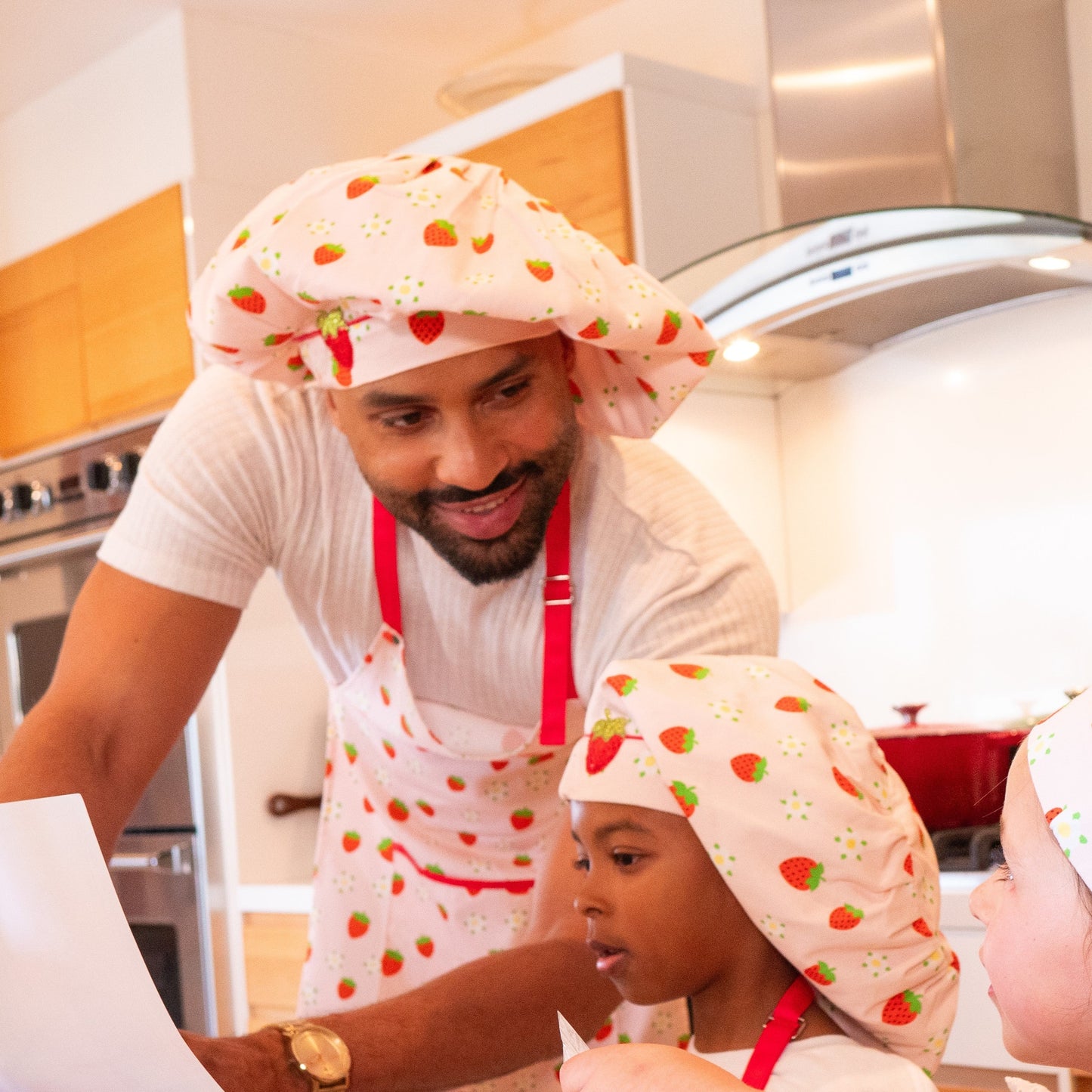 A Leading Role x Strawberry Shortcake Premium Adult Tall Chef Hat