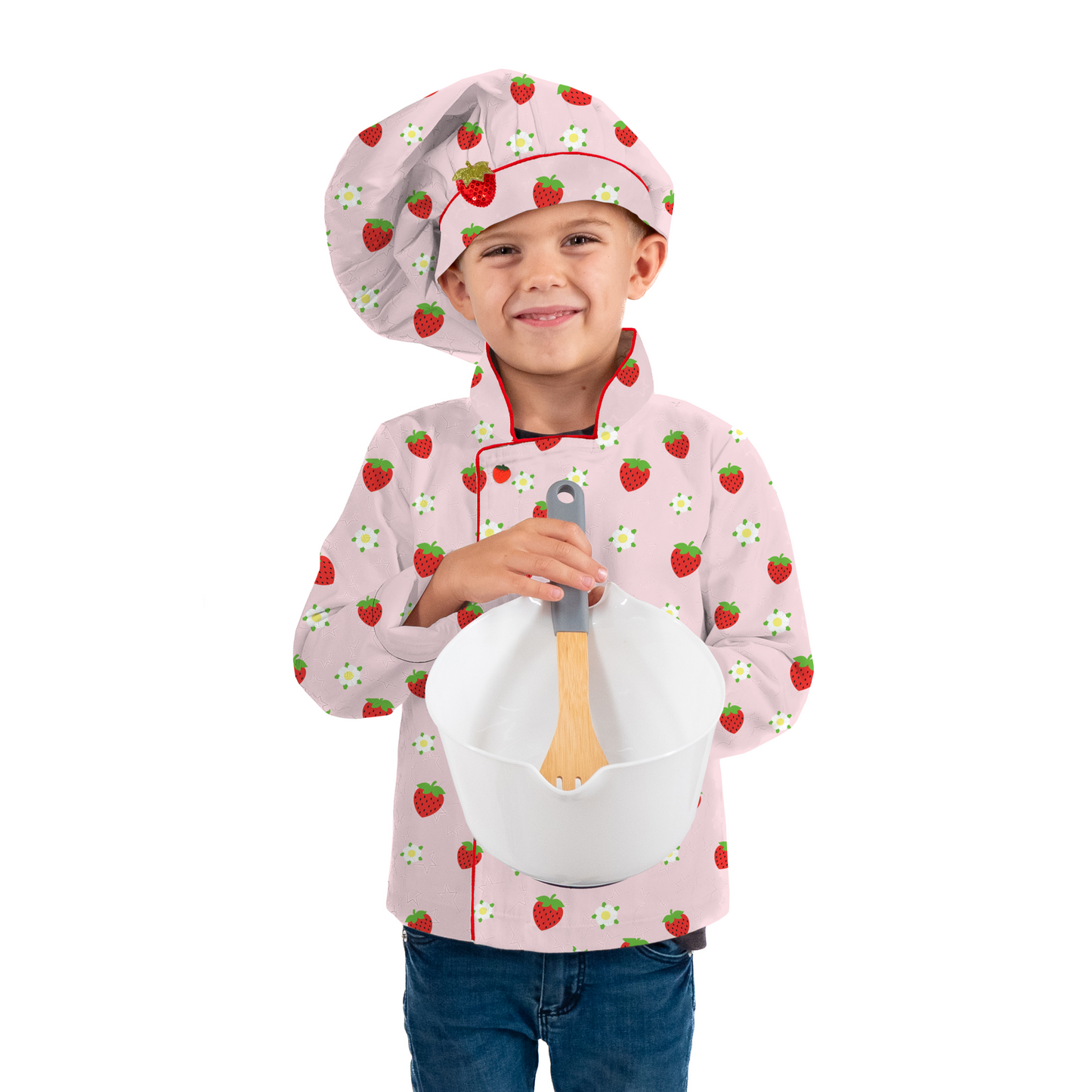 A Leading Role x Strawberry Shortcake Child Chef Jacket Dress Up