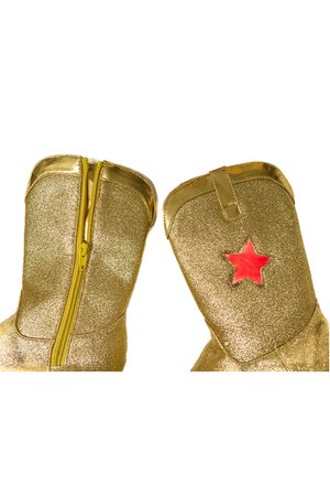 A Leading Role  Premium Gold Sparkle Boots