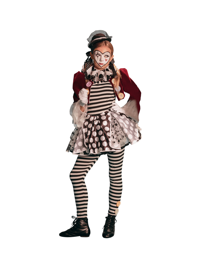 A Leading Role Premium Vintage Clown Girl Dress Up
